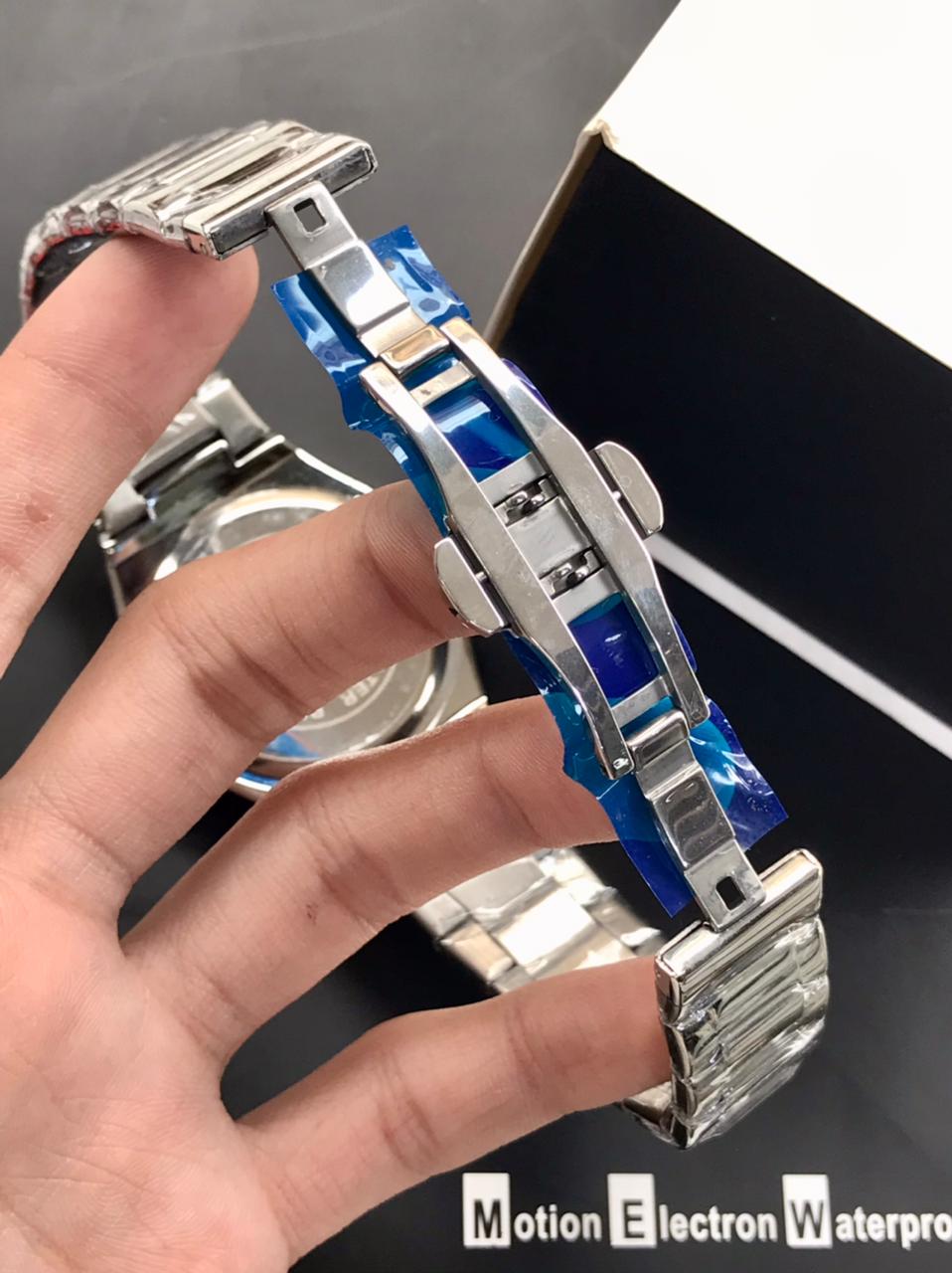 Patek Philippe Mens Watch Nautilus Model Quality Heavy Weight Quartz Machine Date Working Master Lock Stainless Steel Chain - Image 10