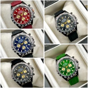 Rolex DYTONA Gents Collection AA Grade Quality 42MM Size Silicone Rubber Strap With Date Rolex Monogram Power Lock