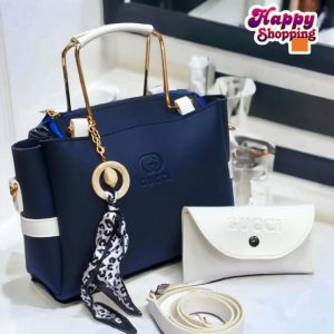 👜 CHANNEL 2 Pcs Bag Set for Girls – Soft Leather Shoulder Bag & Crossbody Bag