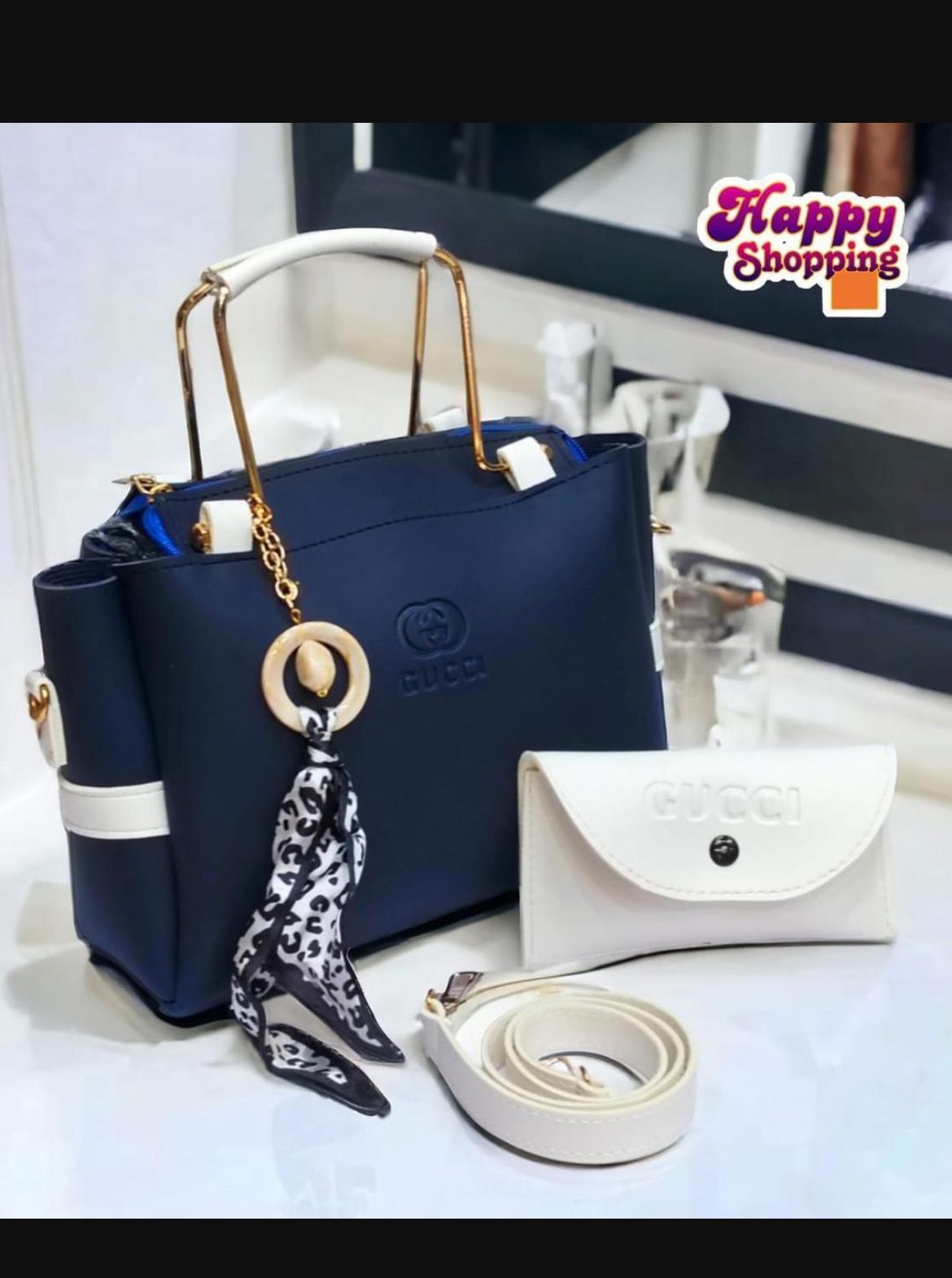 👜 CHANNEL 2 Pcs Bag Set for Girls – Soft Leather Shoulder Bag & Crossbody Bag