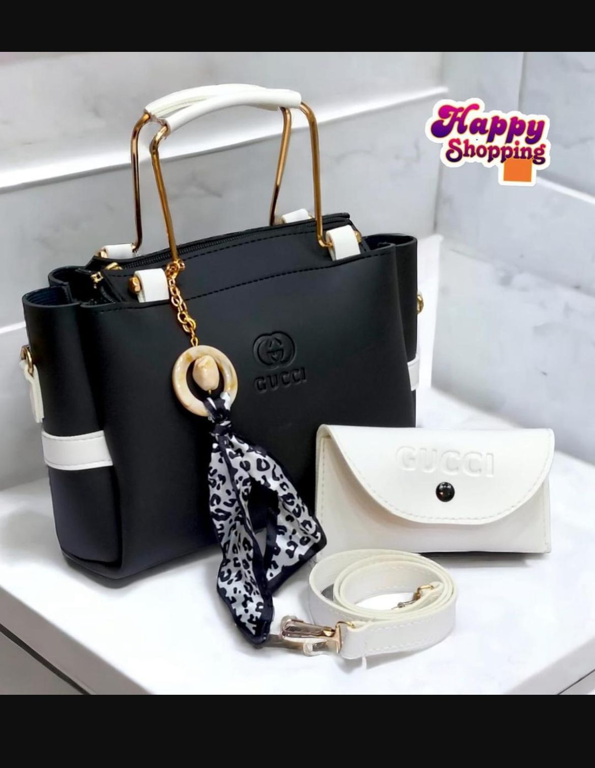 👜 CHANNEL 2 Pcs Bag Set for Girls – Soft Leather Shoulder Bag & Crossbody Bag - Image 5