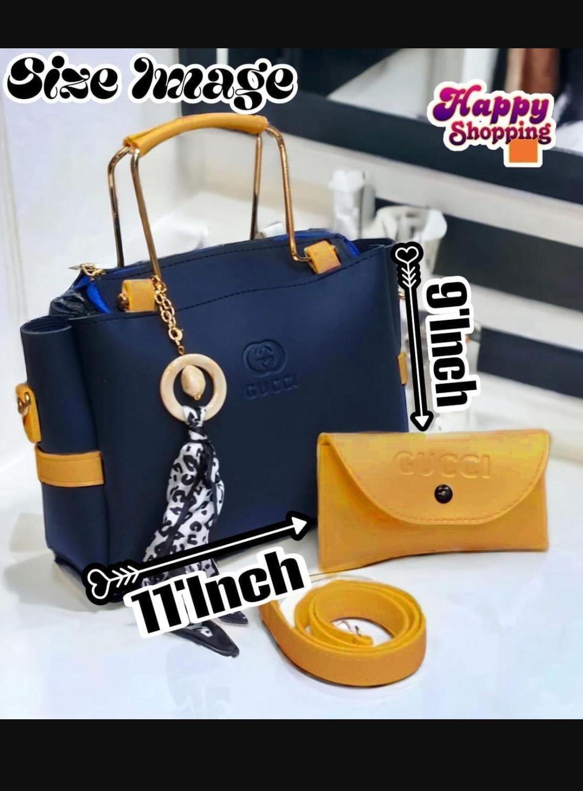 👜 CHANNEL 2 Pcs Bag Set for Girls – Soft Leather Shoulder Bag & Crossbody Bag - Image 6
