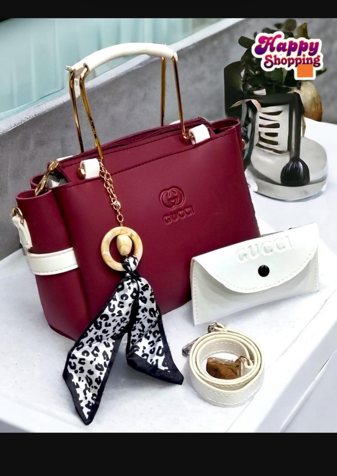 👜 CHANNEL 2 Pcs Bag Set for Girls – Soft Leather Shoulder Bag & Crossbody Bag - Image 7
